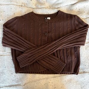 h&m cropped cardigan